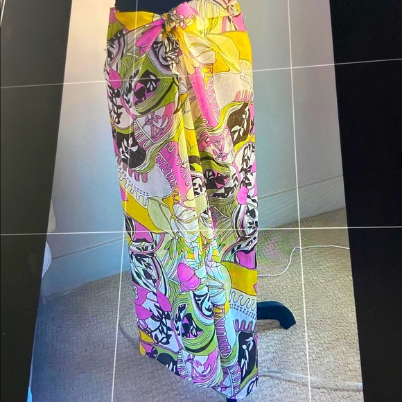 Boho Pants scarf style tie waist , swim cover up. Boutique - Picture 4 of 7